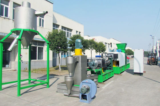 Διπλή πλαστική Granulator βημάτων γραμμή για την τσάντα έγχυσης