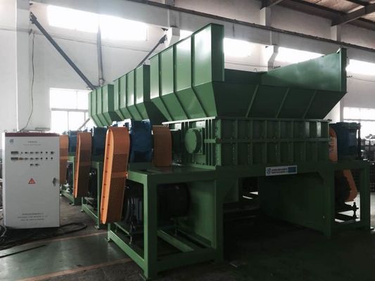 15ton/h διπλή μηχανή καταστροφέων εγγράφων άξονων ταινιών απορριμάτων
